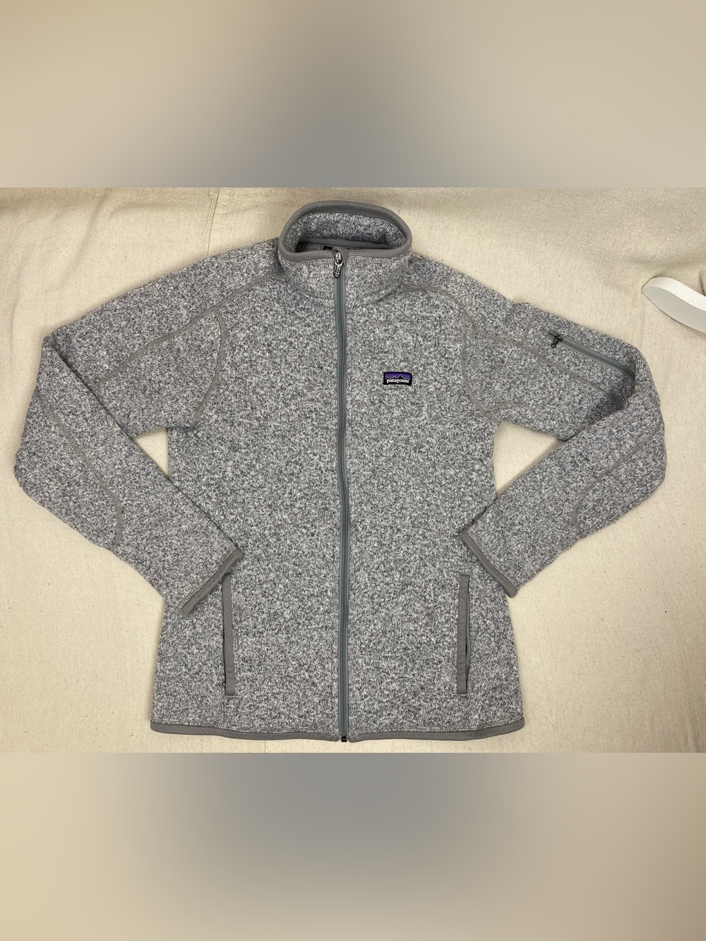 Patagonia Better Sweater Full Zip Jacket Grey Heather Knit Fleece Womens Small